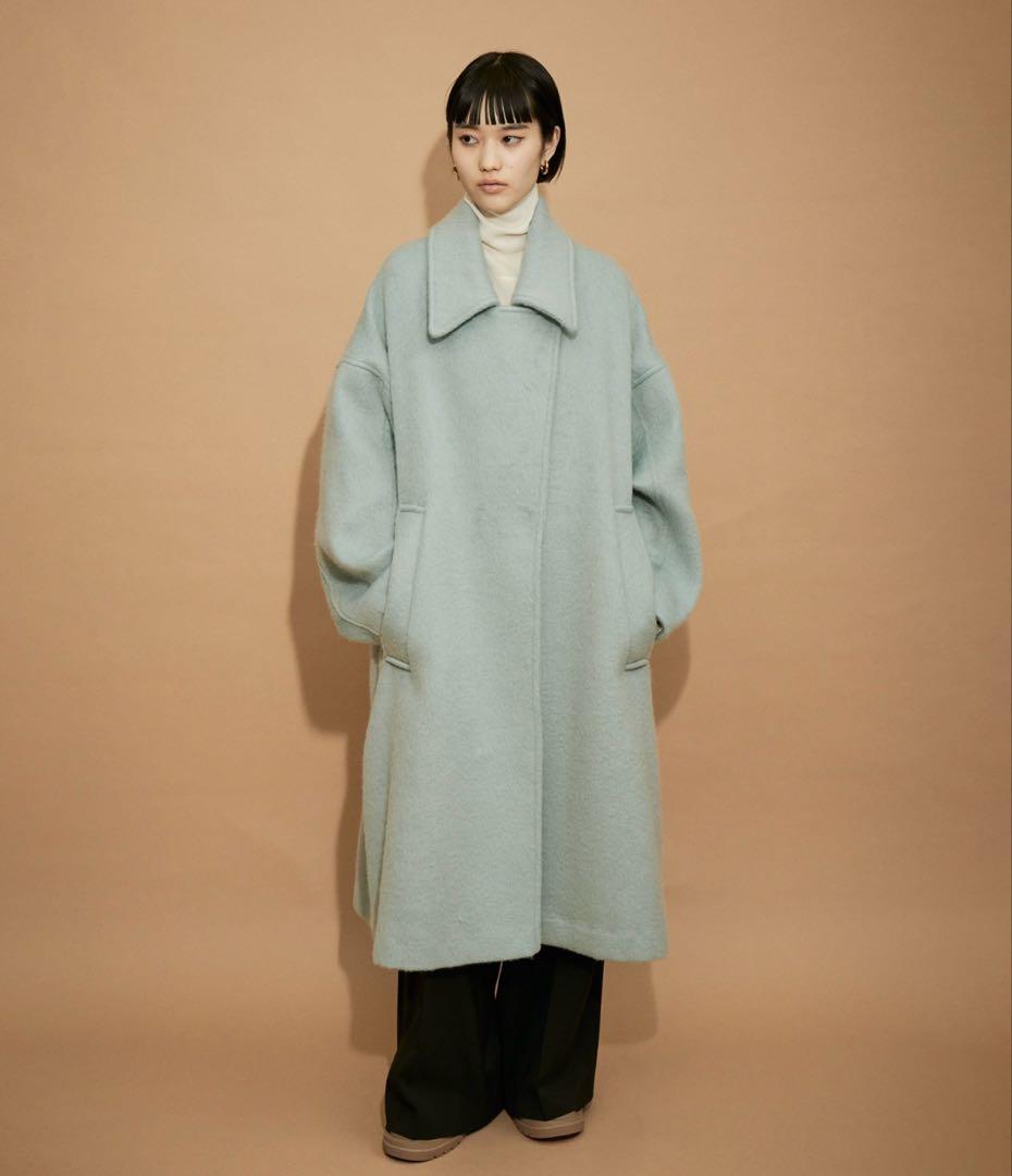 【アダムエロペ】ステンカラーシャギーコート