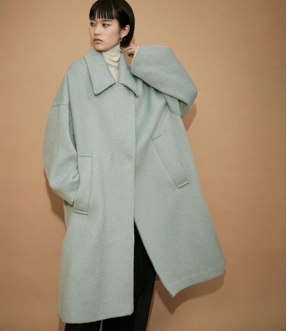 【アダムエロペ】ステンカラーシャギーコート