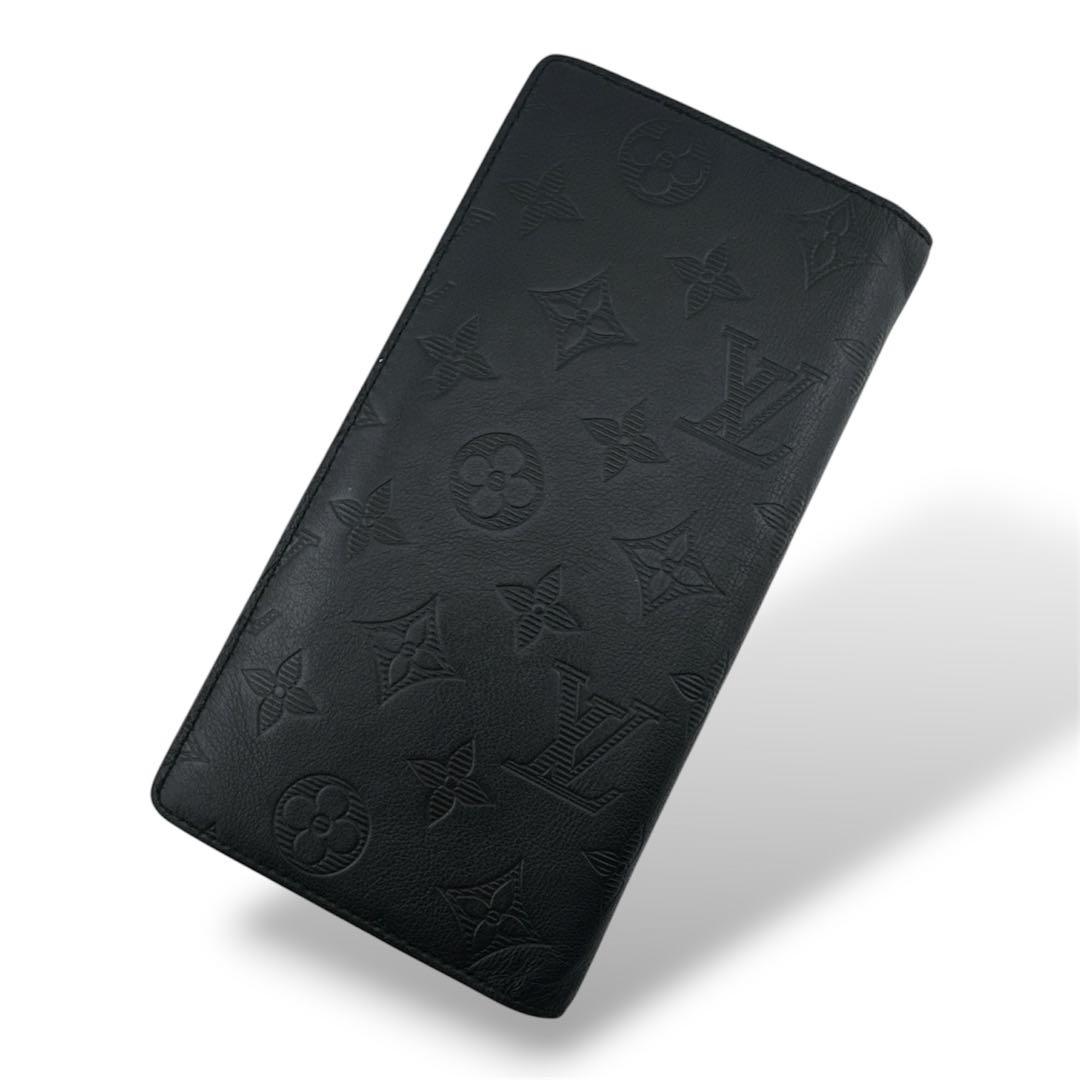 ルイヴィトン モノグラムシャドウ ポルトフォイユ ブラザ 二つ折り 長財布