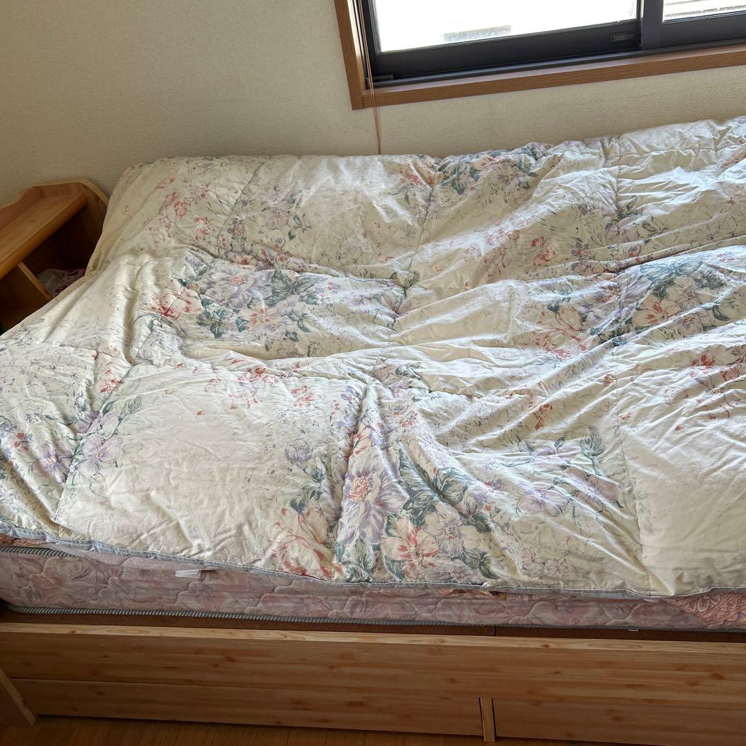 5.ホワイトダウン　高級羽毛布団　Ｄ90％来客用　ほぼ未使用　あったか1.4kg