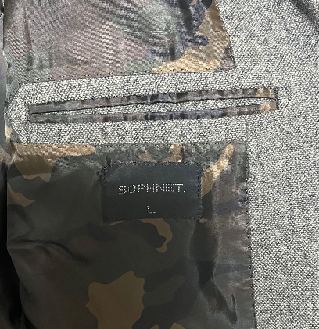 SOPHNET. コート 迷彩裏地 ウール