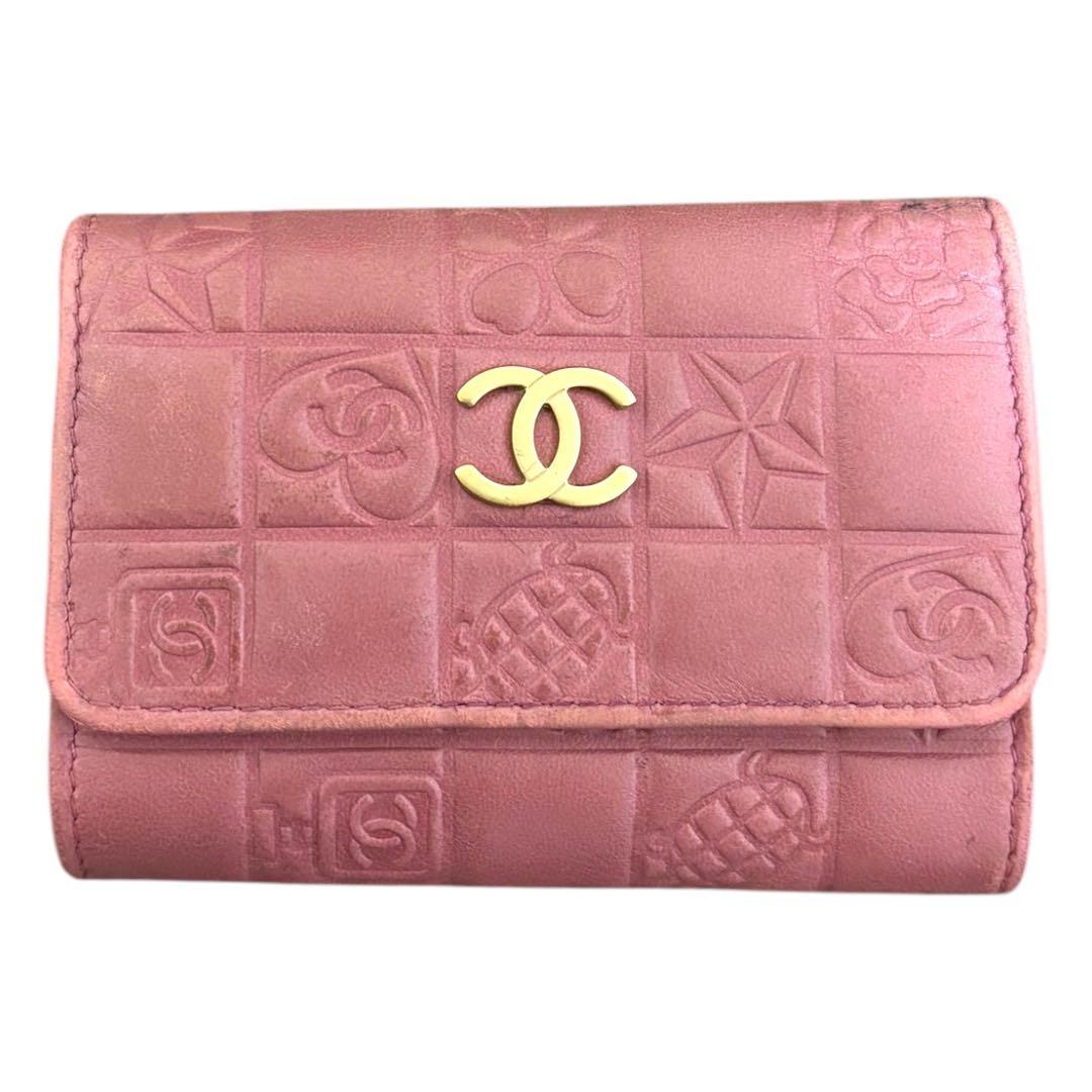 CHANEL シャネル★アイコン★ココマーク★ラムレザー★6連キーケース ピンク