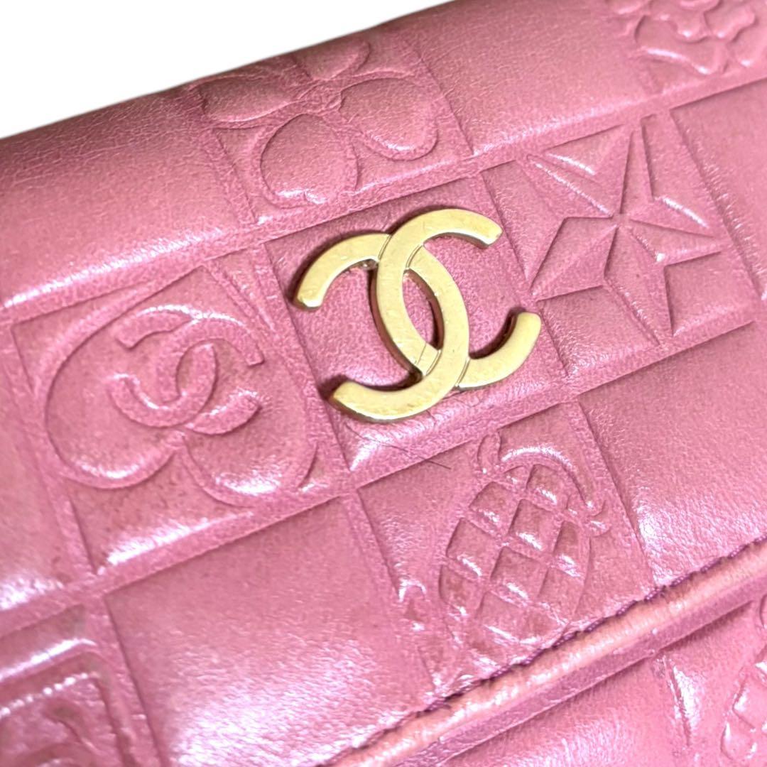 CHANEL シャネル★アイコン★ココマーク★ラムレザー★6連キーケース ピンク