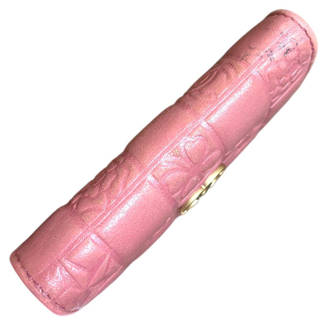 CHANEL シャネル★アイコン★ココマーク★ラムレザー★6連キーケース ピンク