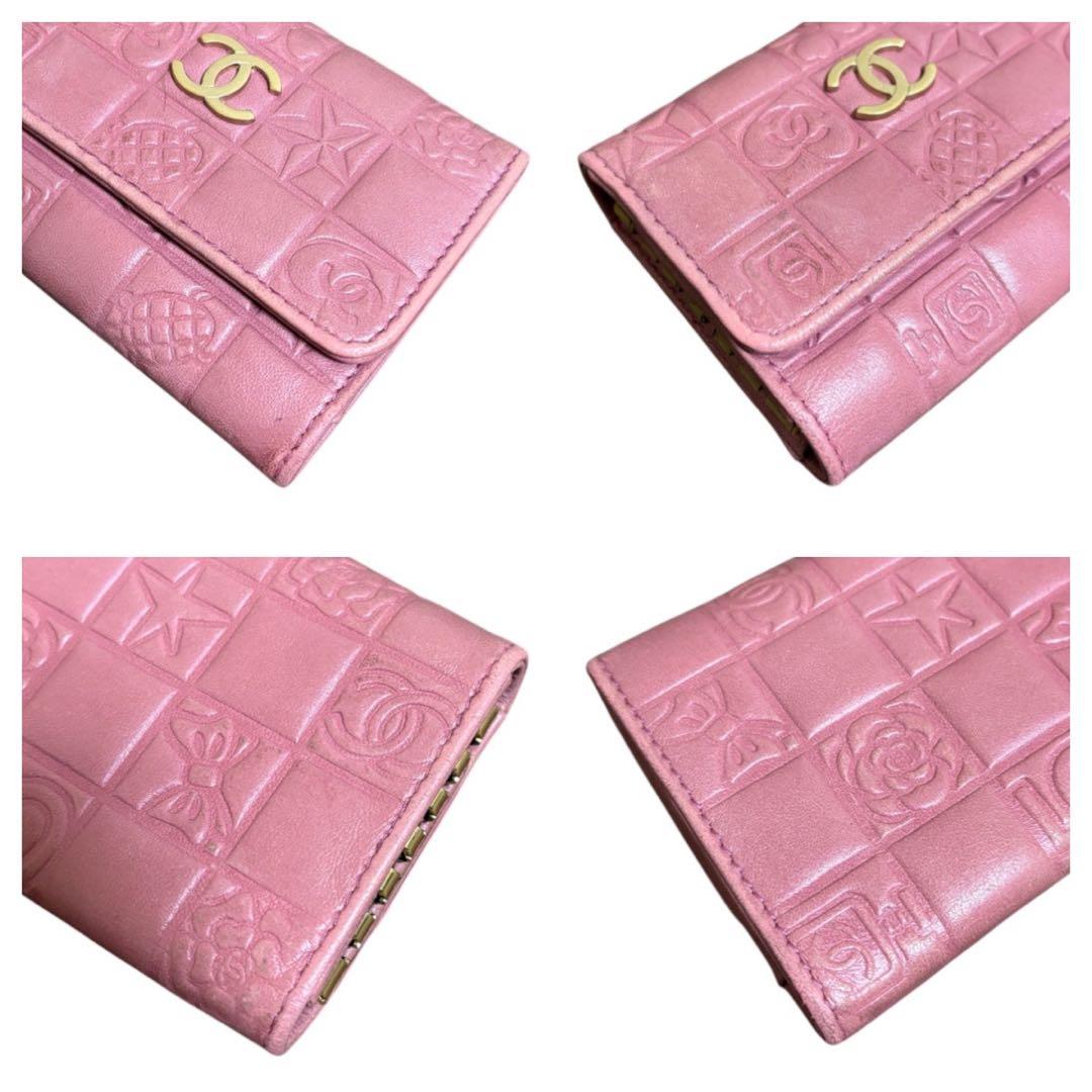 CHANEL シャネル★アイコン★ココマーク★ラムレザー★6連キーケース ピンク