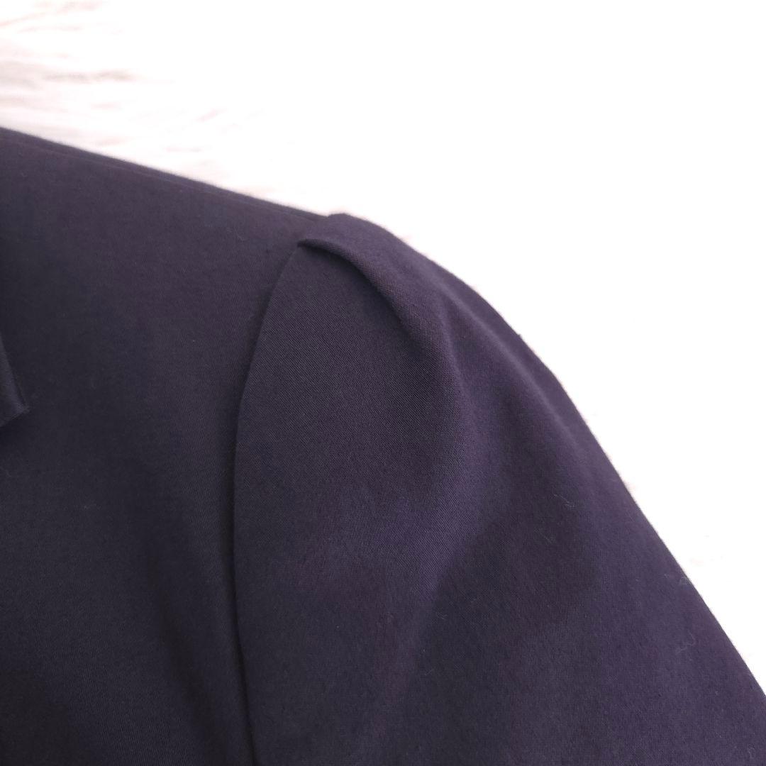マックスマーラ テーラードジャケット 紺ブレ パフスリーブ ペプラム Lサイズ