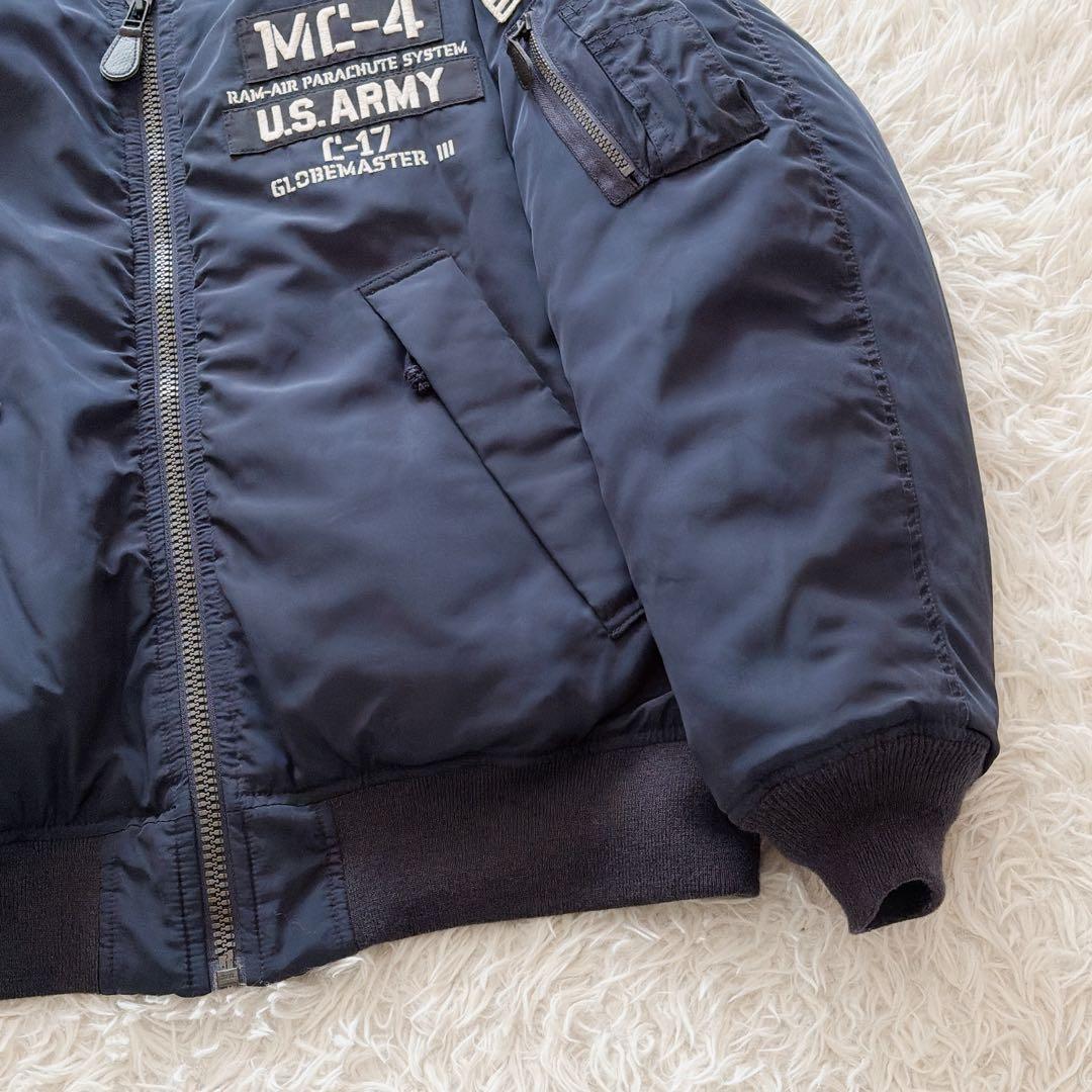 2XLサイズ AVIREX 中綿入り MA-1 フライトジャケット ワッペン