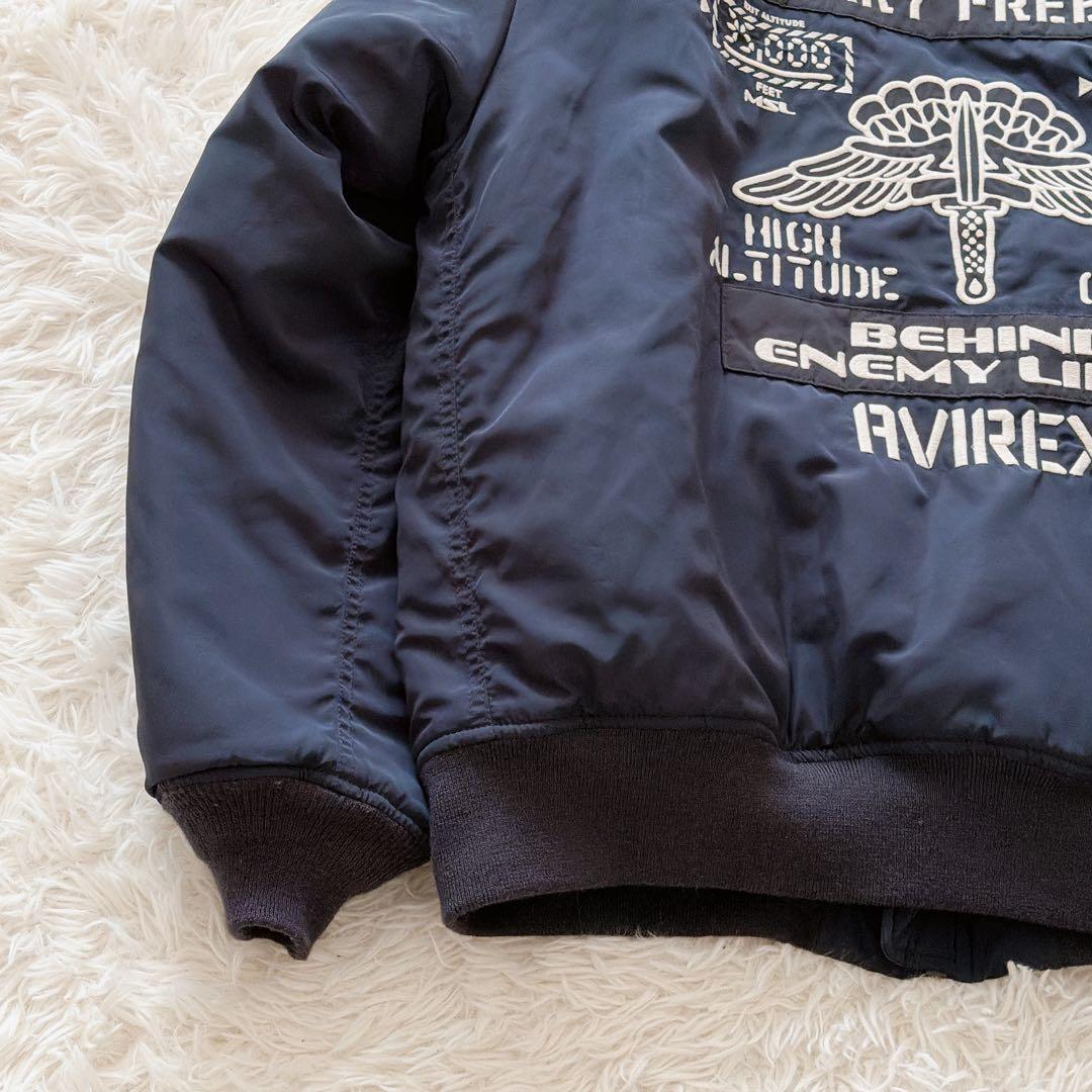 2XLサイズ AVIREX 中綿入り MA-1 フライトジャケット ワッペン