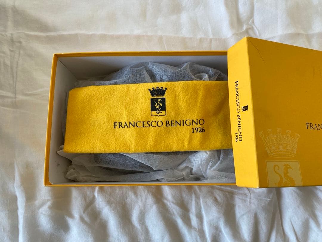 未使用フランチェスコベニーニョ内羽根ストレートチップ黒6.5 25.5〜26cm