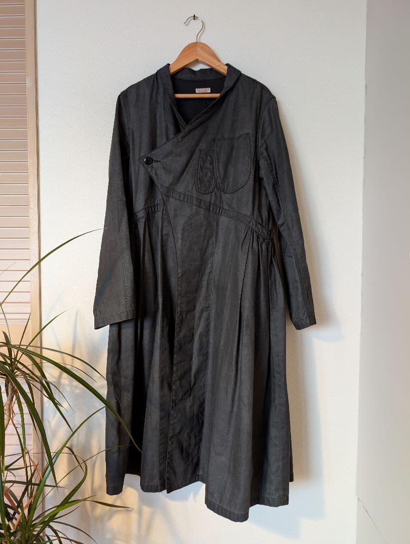 【美品】Kapital キャピタル ダークグレー ラップスタイル ロングコート