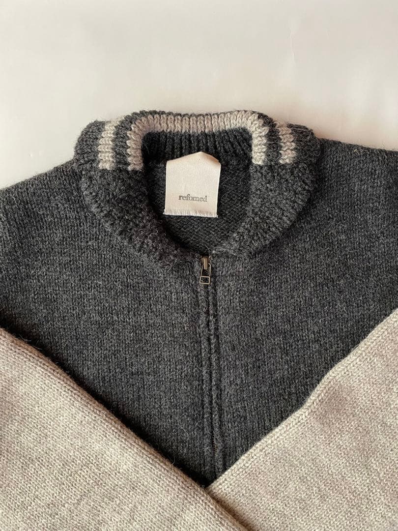 refomed リフォメッド スタジアム カウチンニット チャコール 22AW