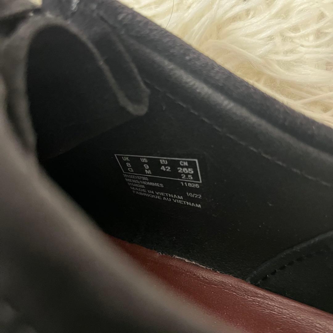 美品 クラークス US9 ワラビー モカシンシューズ スエード ブラック