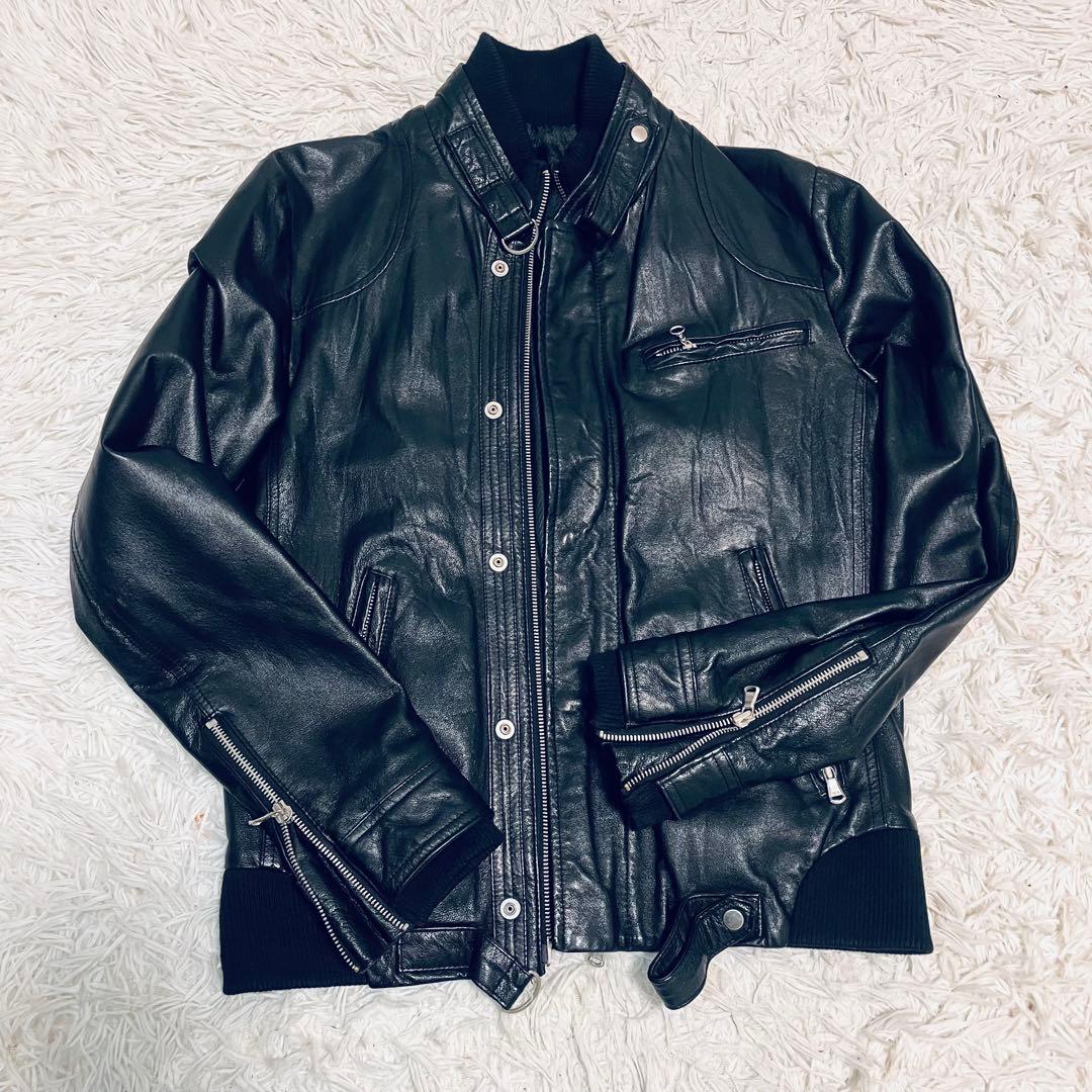 ライダース　本革レザー ジャケット　レディースM