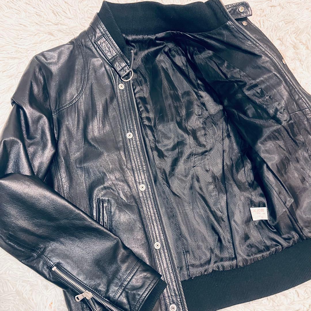 ライダース　本革レザー ジャケット　レディースM