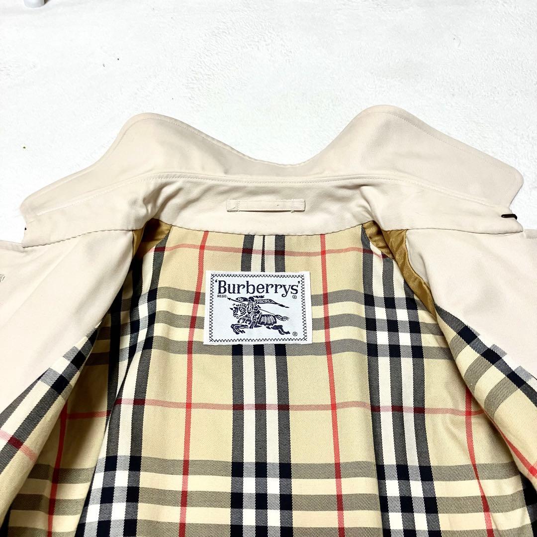 [美品] バーバリー　トレンチコート　ロング110 裏ノバチェック総柄　ベージュ