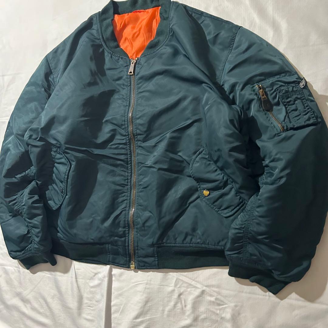 US AIR FORCE TYPE MA-1 フライトジャケットブルーグリーン