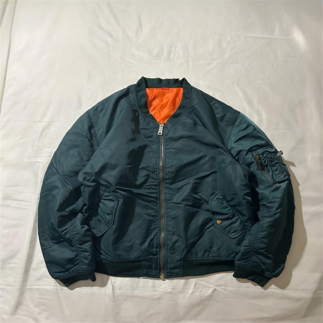 US AIR FORCE TYPE MA-1 フライトジャケットブルーグリーン