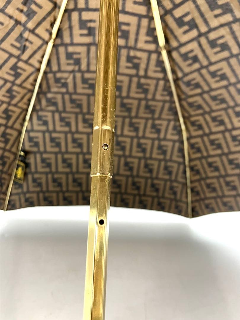 FENDI フェンディ ズッカ柄 アンブレラ キャンバス 折りたたみ傘 ケース付