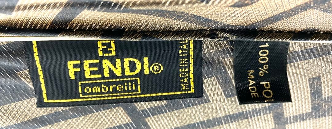 FENDI フェンディ ズッカ柄 アンブレラ キャンバス 折りたたみ傘 ケース付