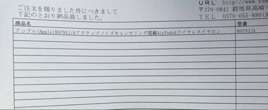 新品★購入証明あり★Apple Airpods 第4世代 ノイズキャンセリング