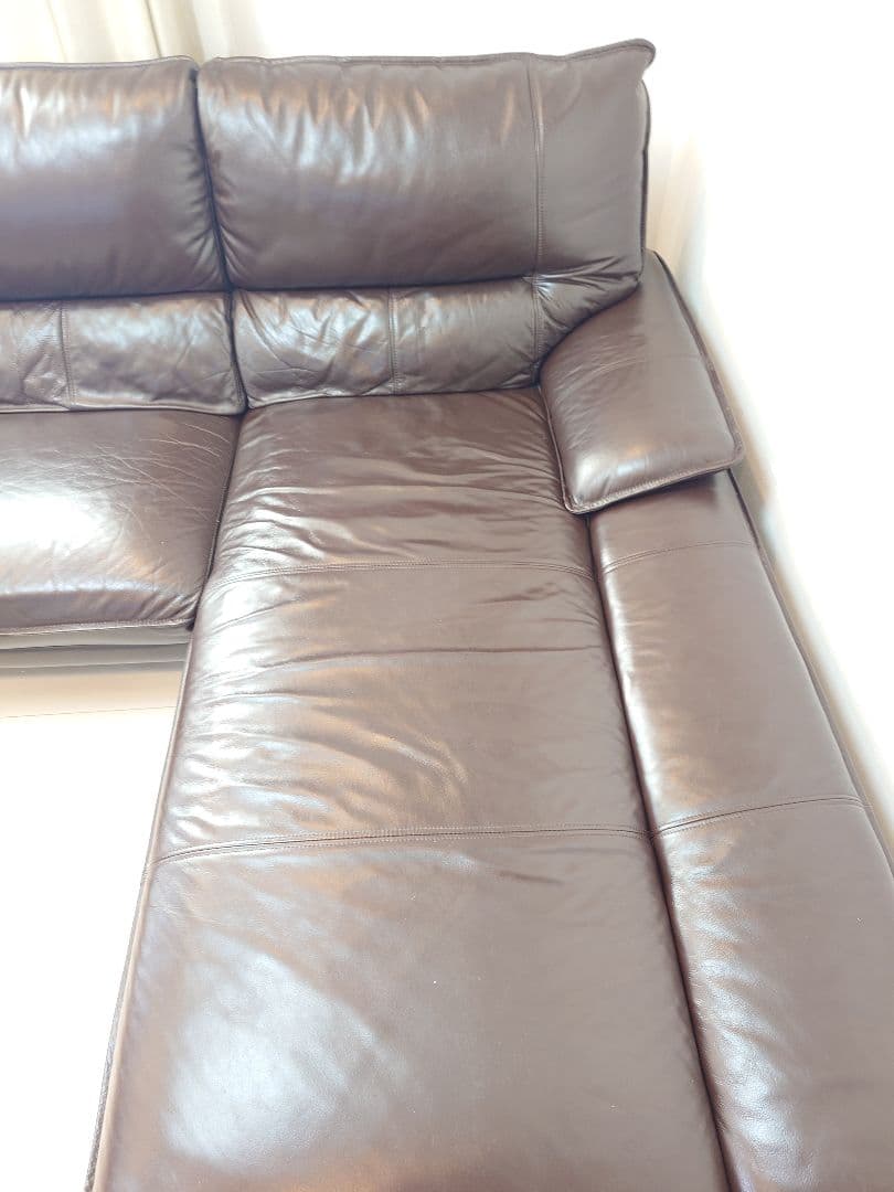 ニトリ 本革 ロゾ4 ※引取り希望　カウチソファ　右カウチタイプ