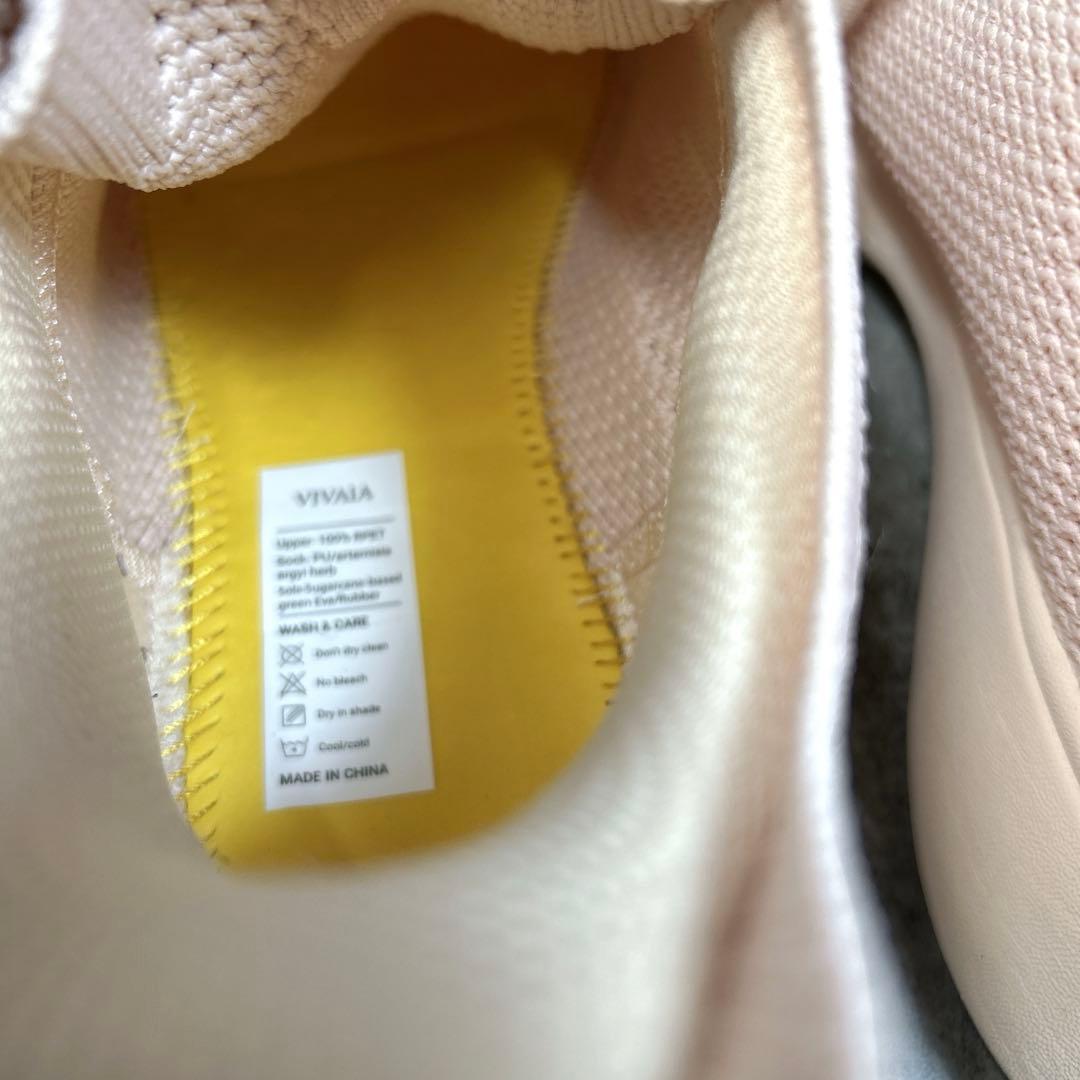 極美品【VIVAIA】ニットスニーカー/ピンク/40/スリッポン/メッシュ/軽量