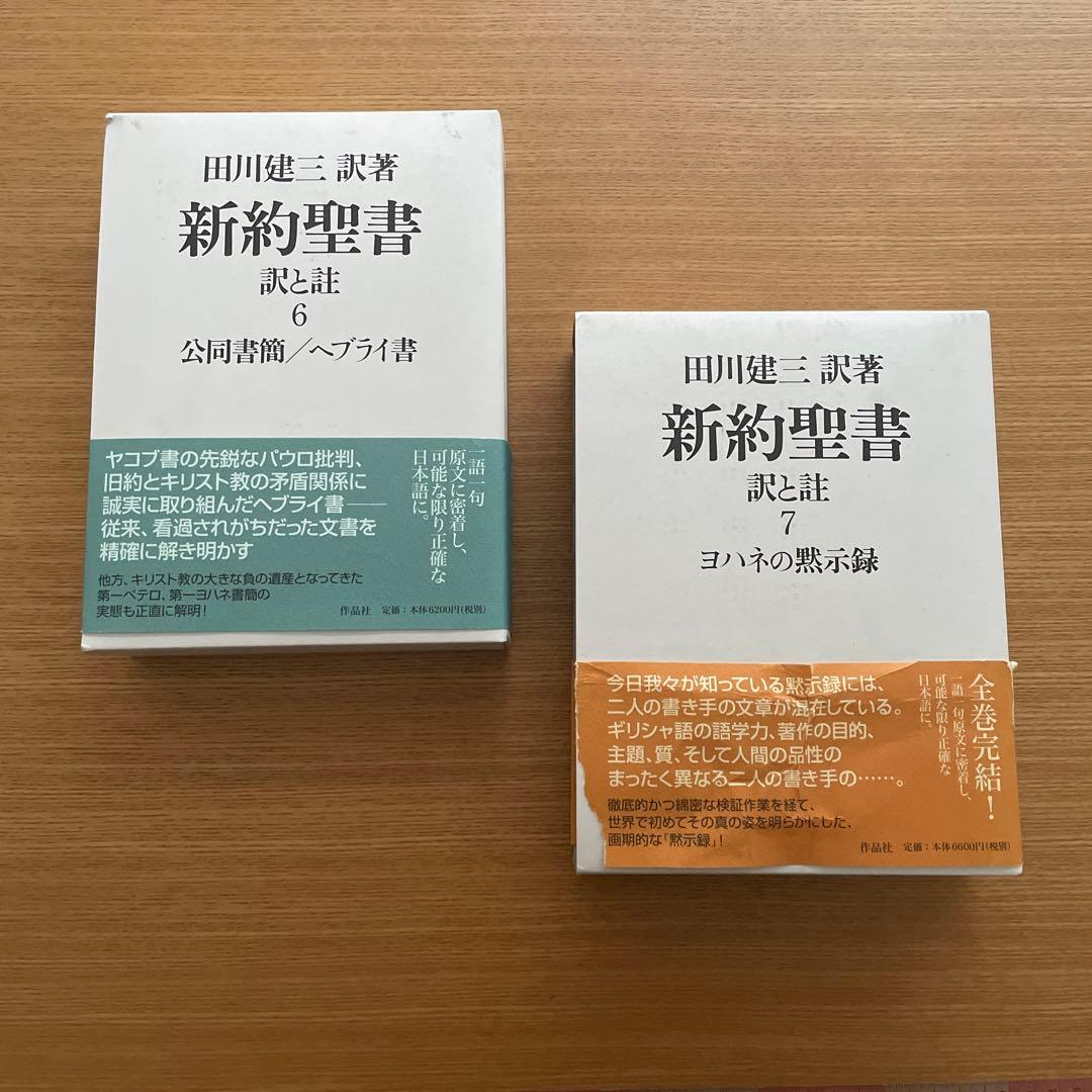新約聖書 訳と註 第六巻　第七巻　田川建三