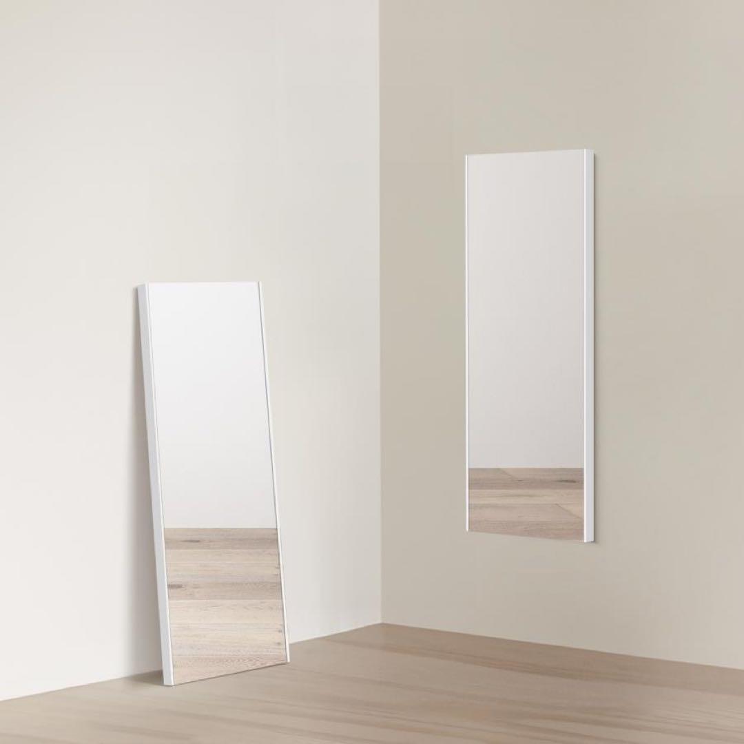 【新品】黒 壁掛け 姿見ミラー 全身鏡 40x145cm 防災 地震対策