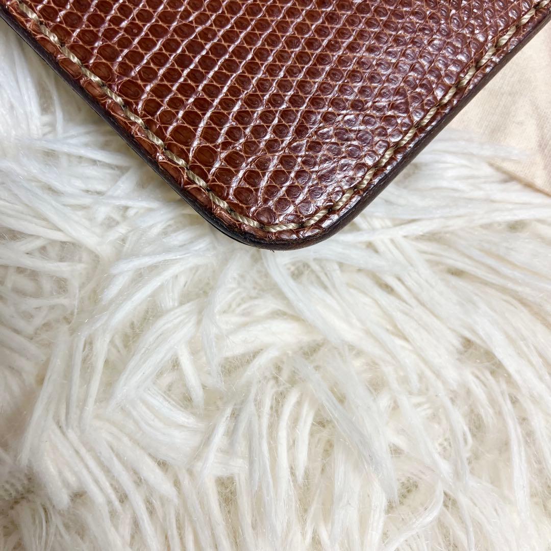 【良品】 FUNNY 折り財布 リザード コンチョ