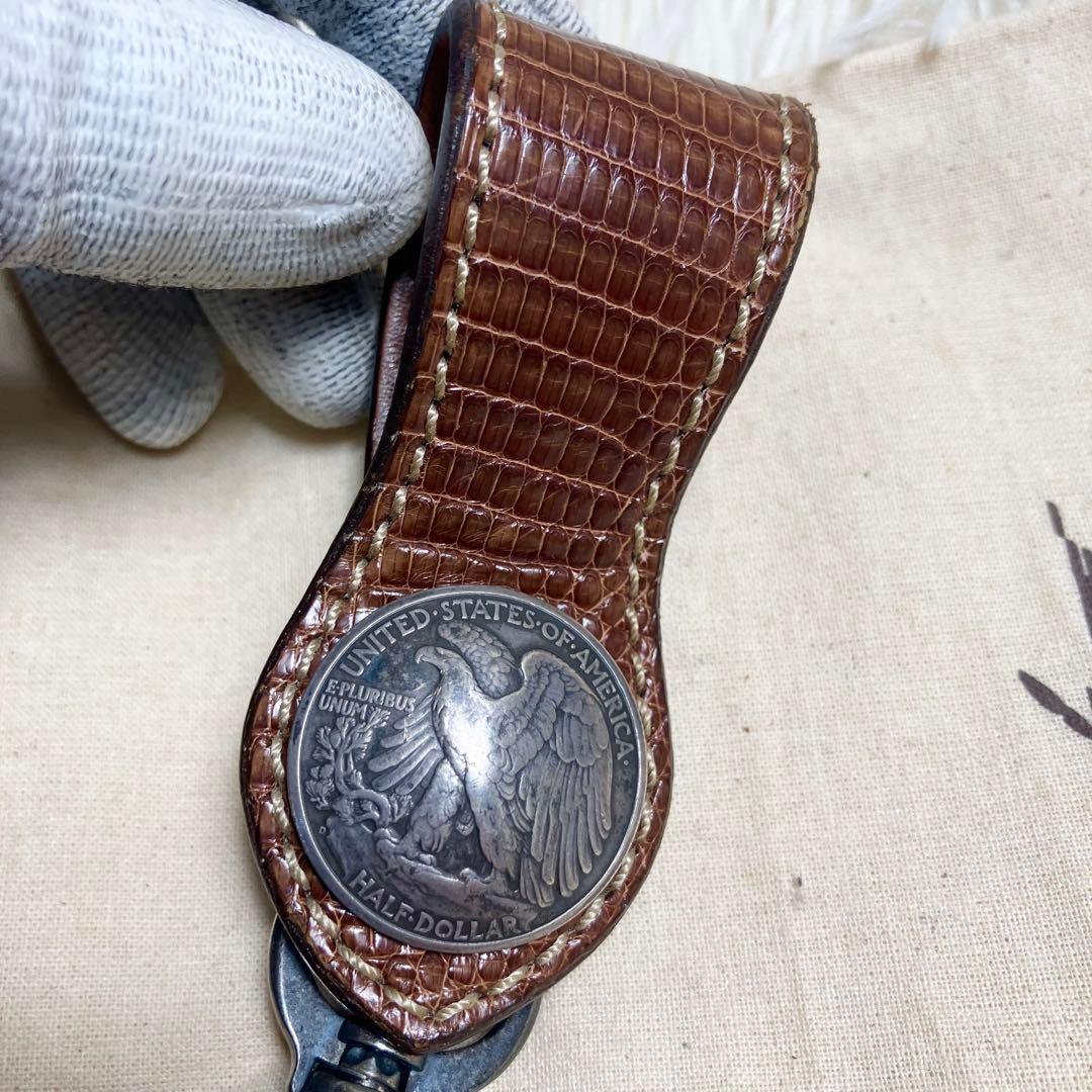 【良品】 FUNNY 折り財布 リザード コンチョ