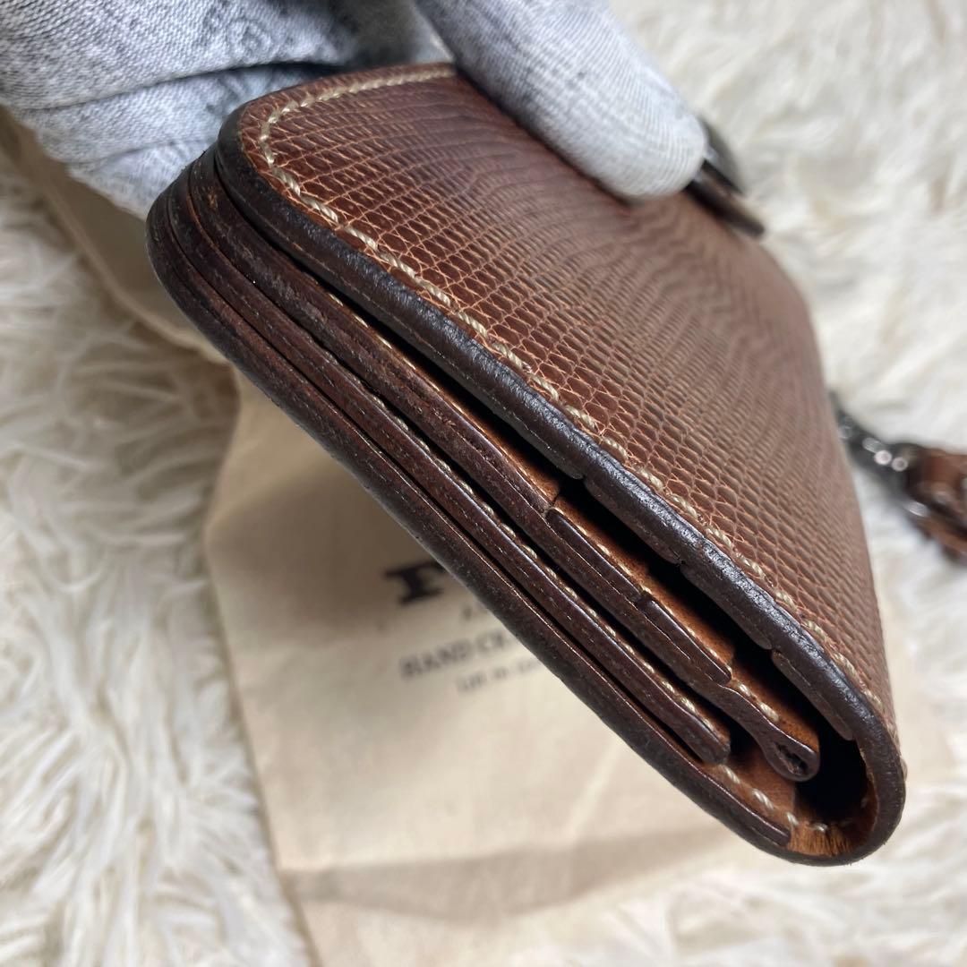 【良品】 FUNNY 折り財布 リザード コンチョ