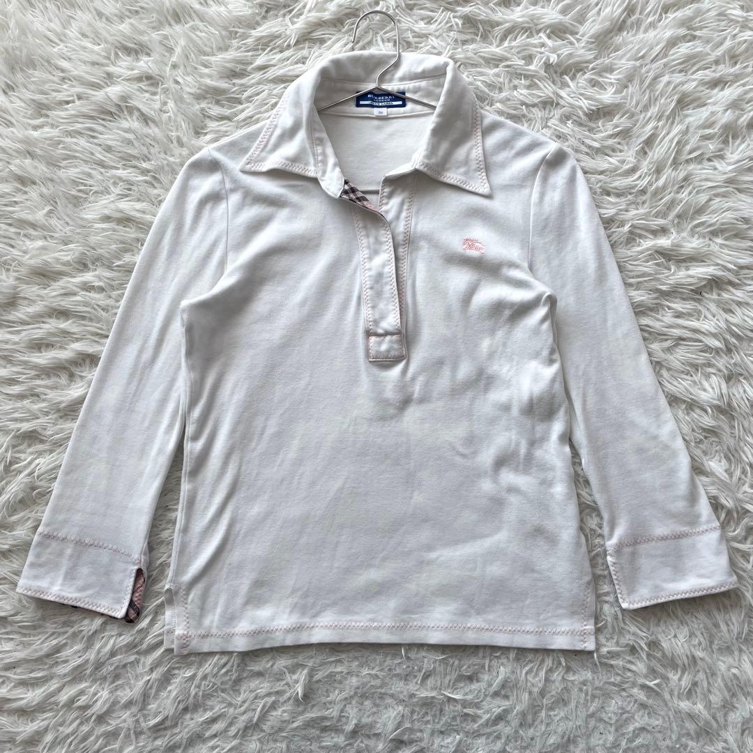 BURBERRY BLUE LABEL 刺繍　ノバチェック　長袖　シャツ