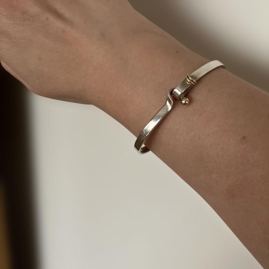 ティファニー　バングル　コンビ　銀925/18金