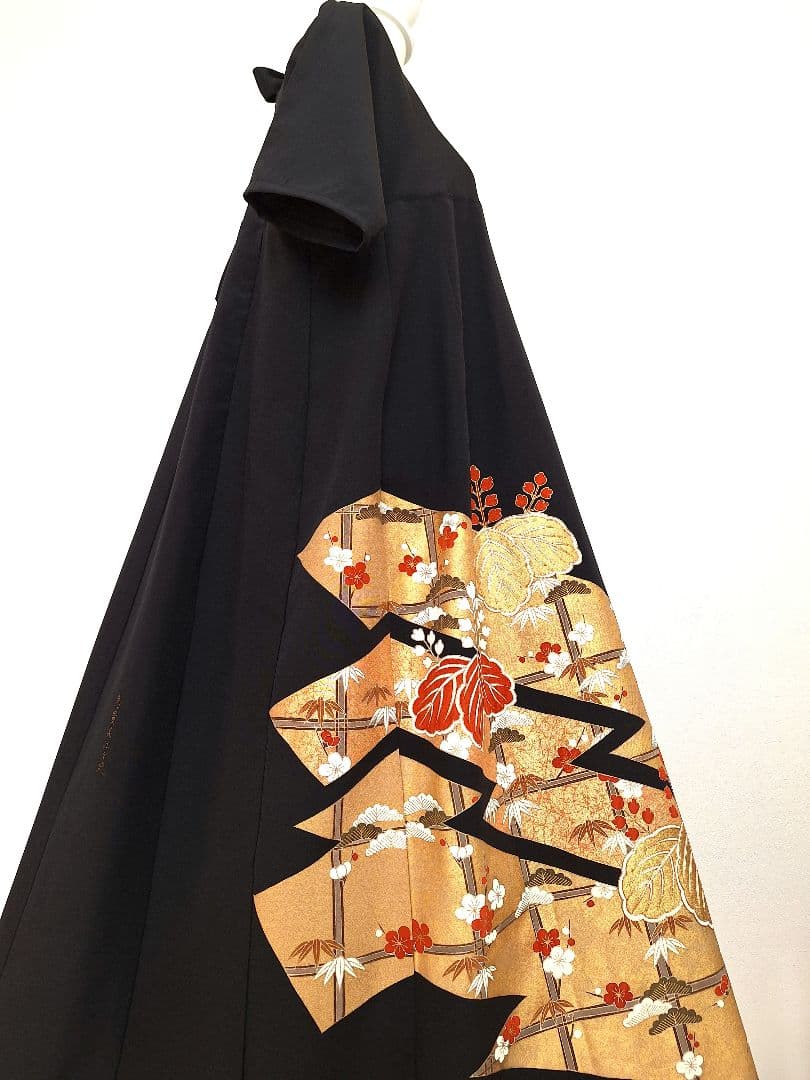 着物リメイクワンピース3653