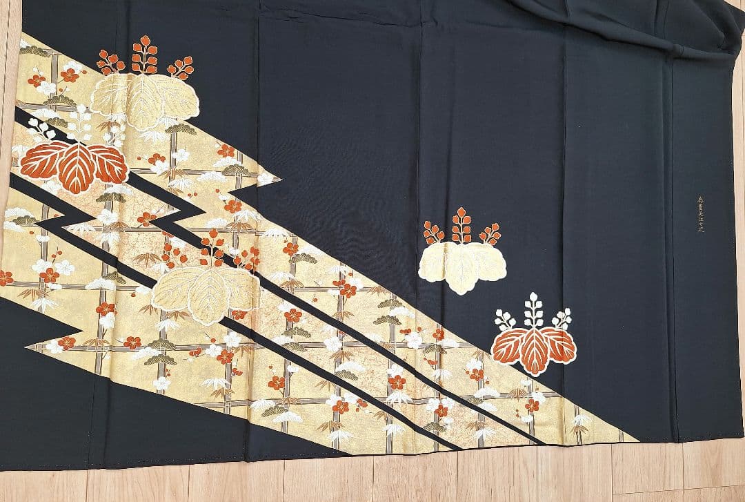 着物リメイクワンピース3653