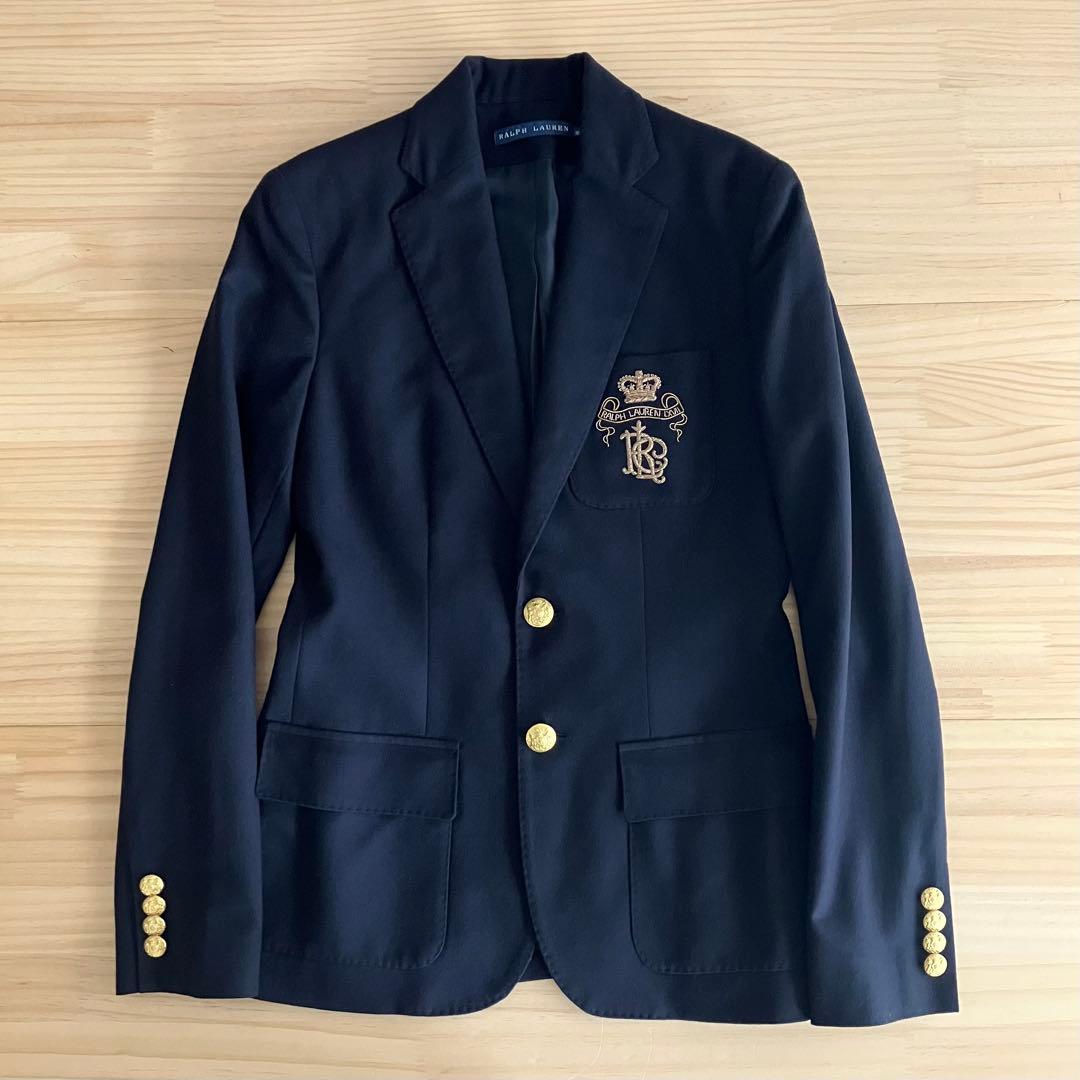 美品 イタリア製 ラルフローレン ウール ジャケット エンブレム ブレザー 2
