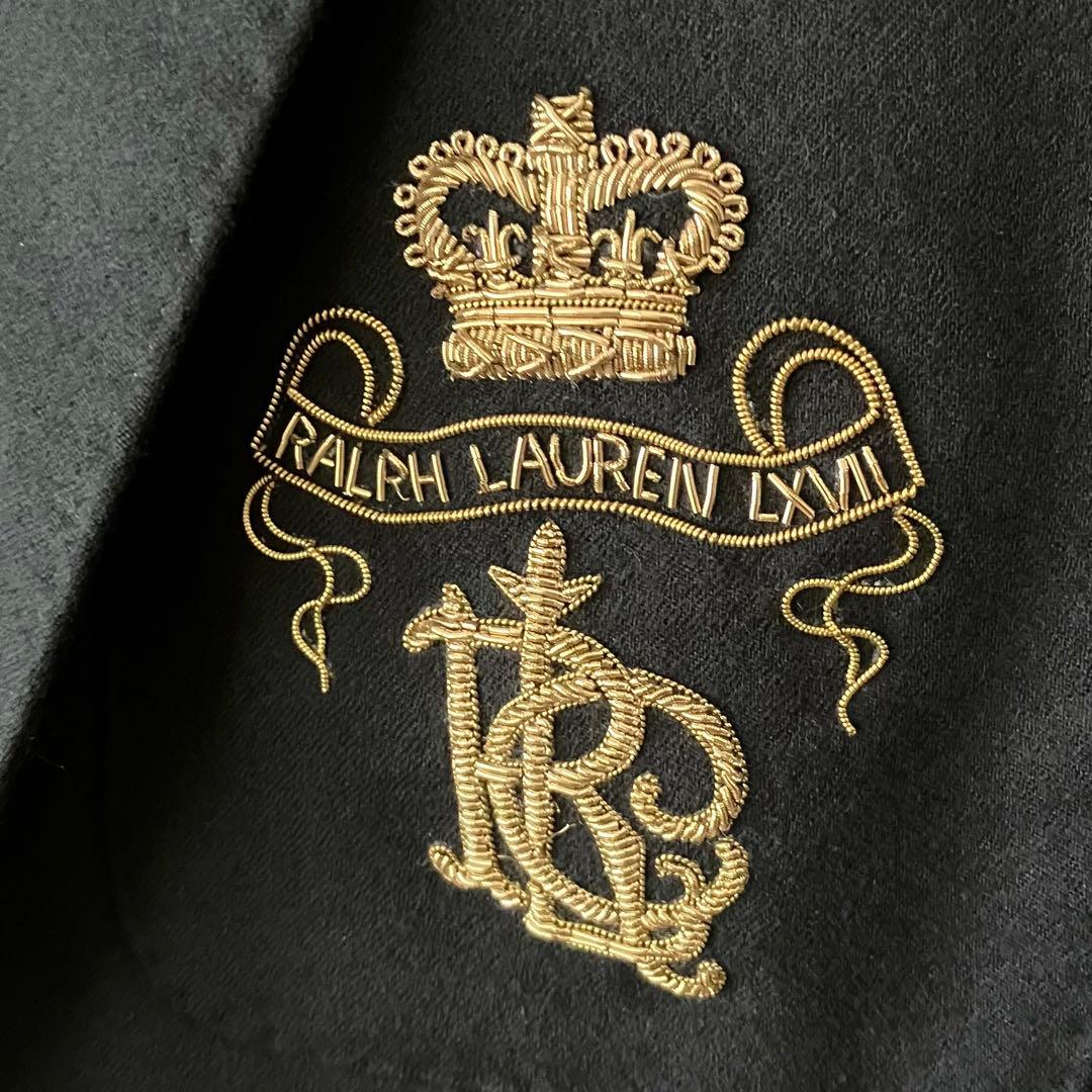 美品 イタリア製 ラルフローレン ウール ジャケット エンブレム ブレザー 2