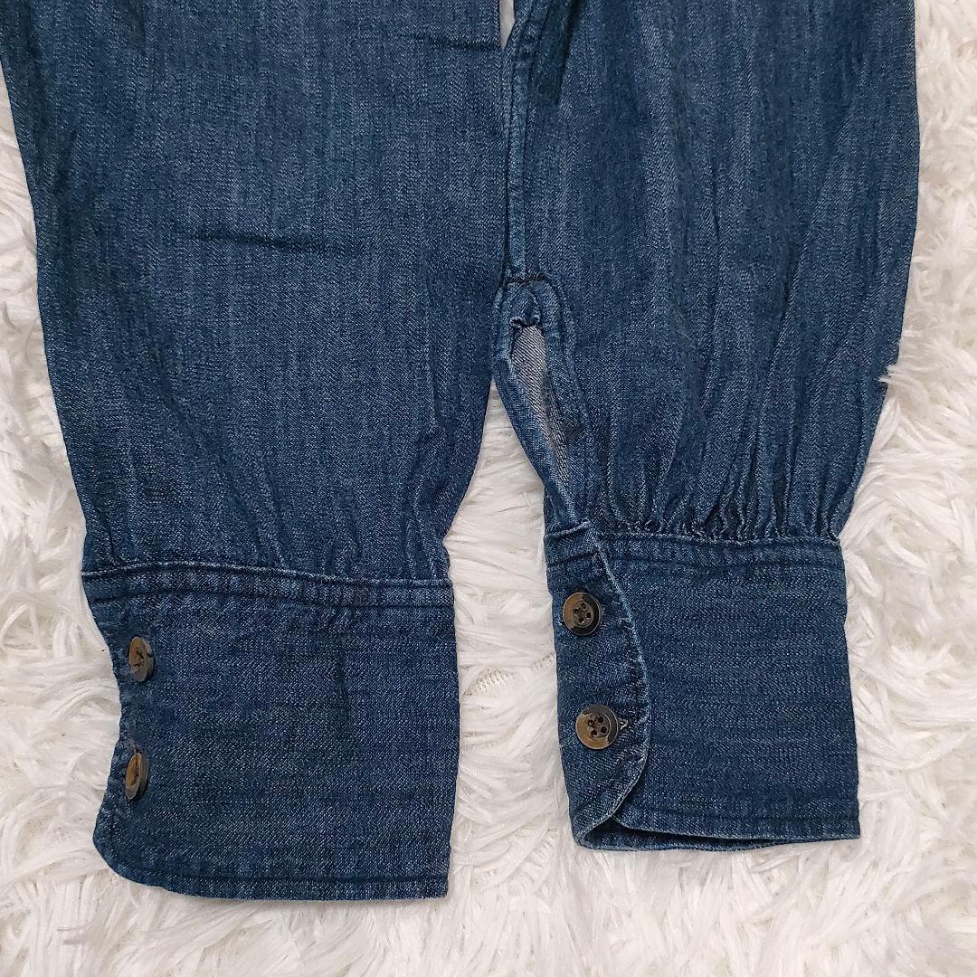 45rpm　45DASH　デニム　スキッパー　スタンドカラーシャツ　チュニック