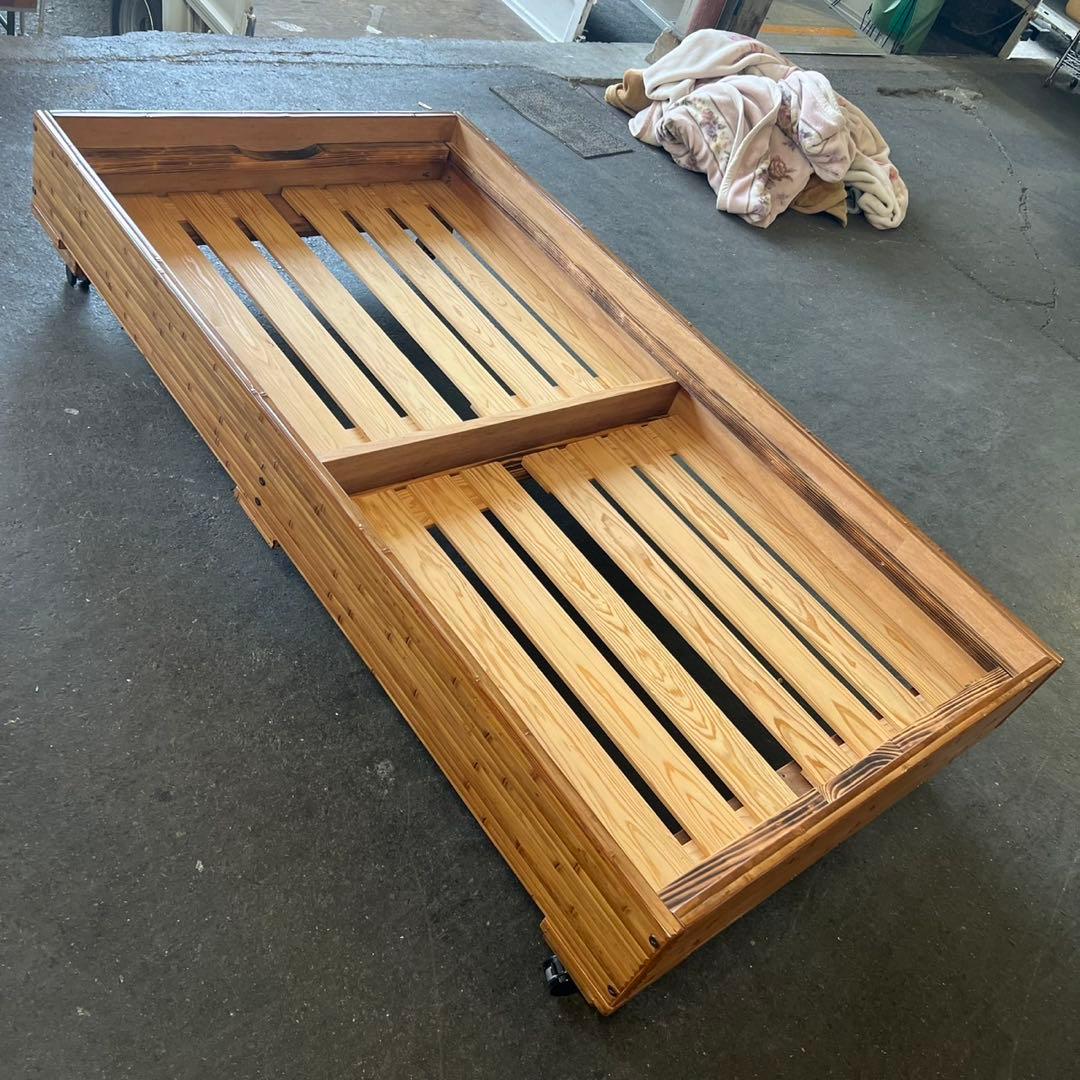 断捨離中　希少　梅里竹芸　シングルベット　竹製　【A-94】