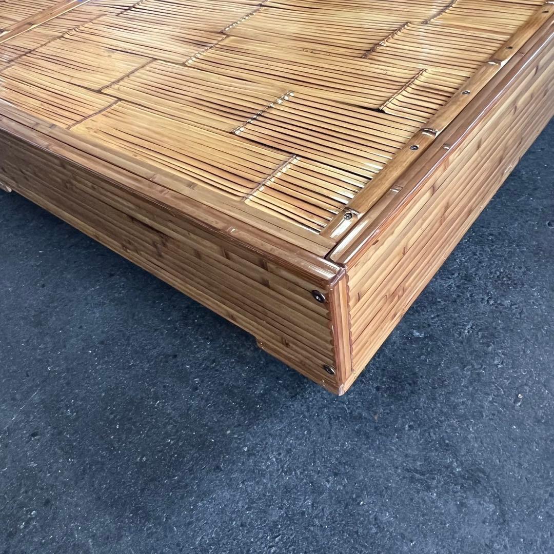 断捨離中　希少　梅里竹芸　シングルベット　竹製　【A-94】