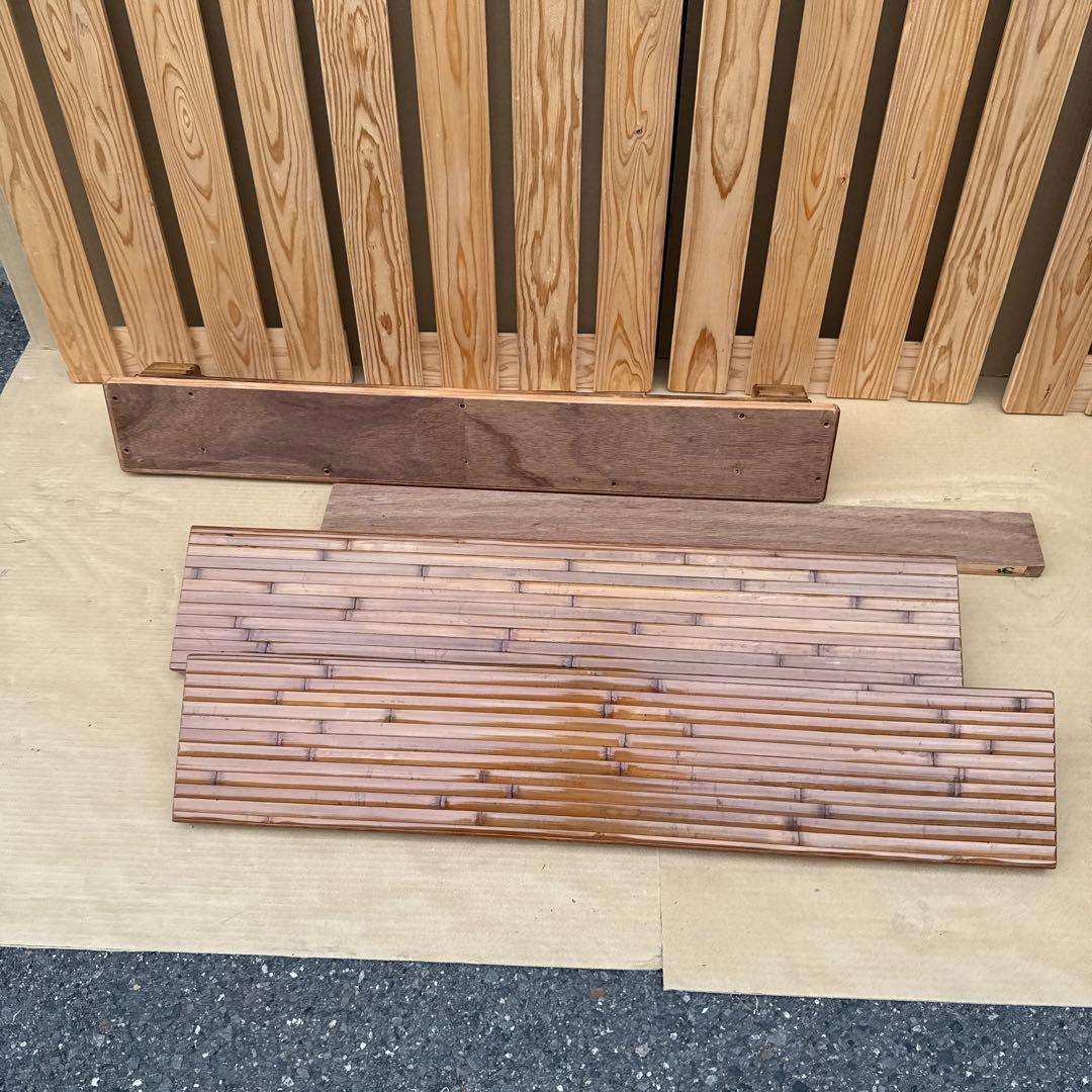 断捨離中　希少　梅里竹芸　シングルベット　竹製　【A-94】