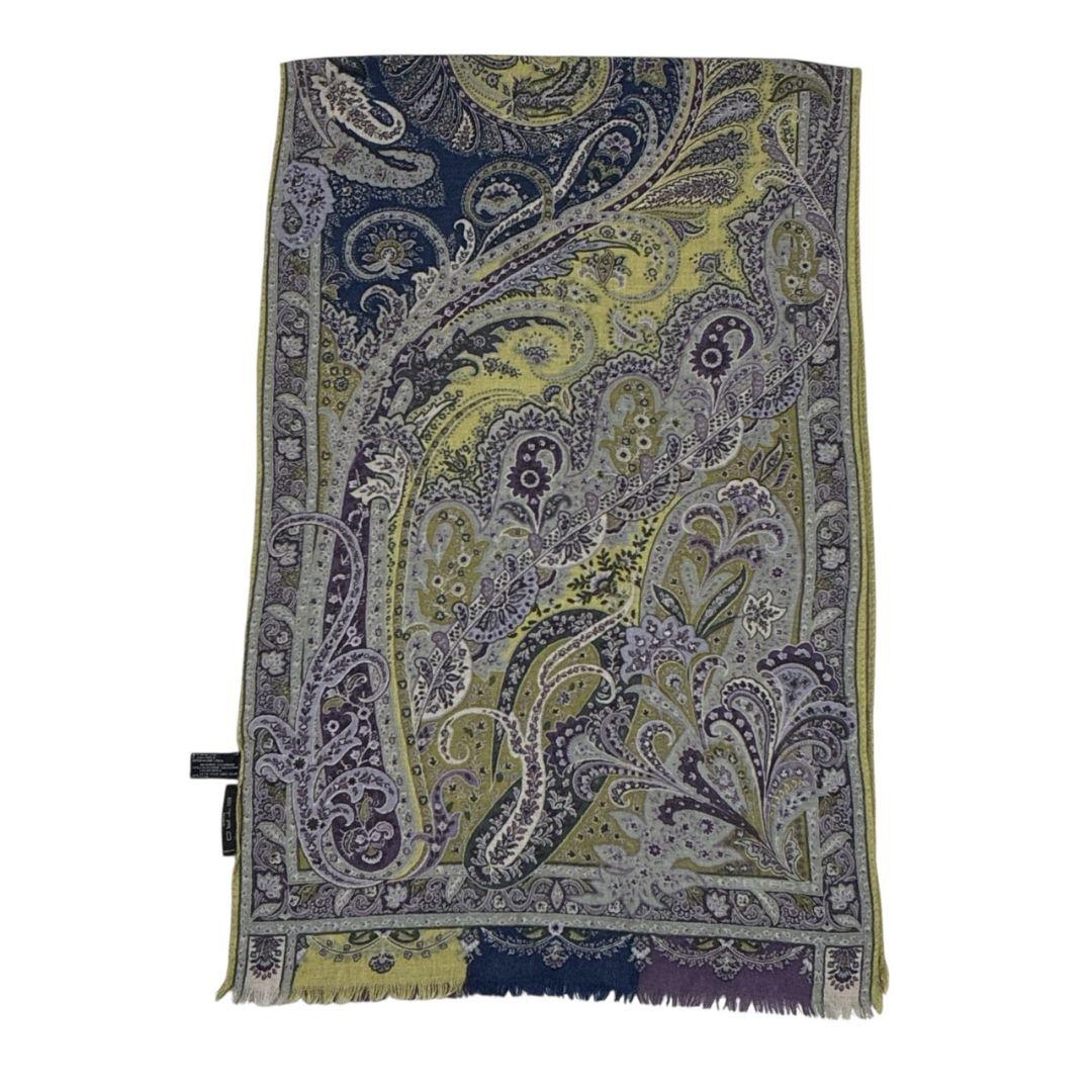 極美品✨ETRO エトロ シルク混 ペイズリー イタリア 大判ストール スカーフ