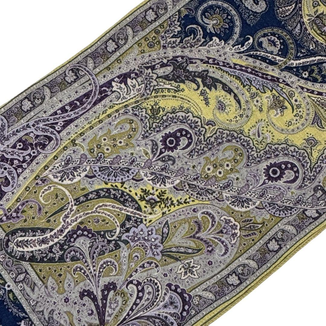 極美品✨ETRO エトロ シルク混 ペイズリー イタリア 大判ストール スカーフ