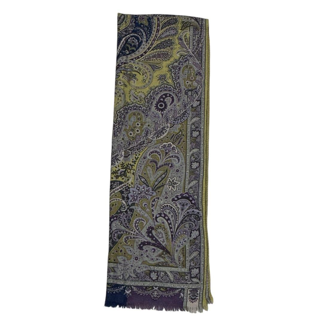 極美品✨ETRO エトロ シルク混 ペイズリー イタリア 大判ストール スカーフ