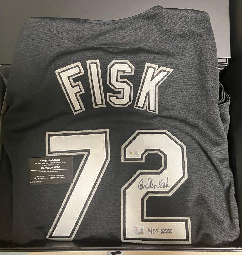 カールトン・フィスク 直筆サイン入り オーセンティックジャージ