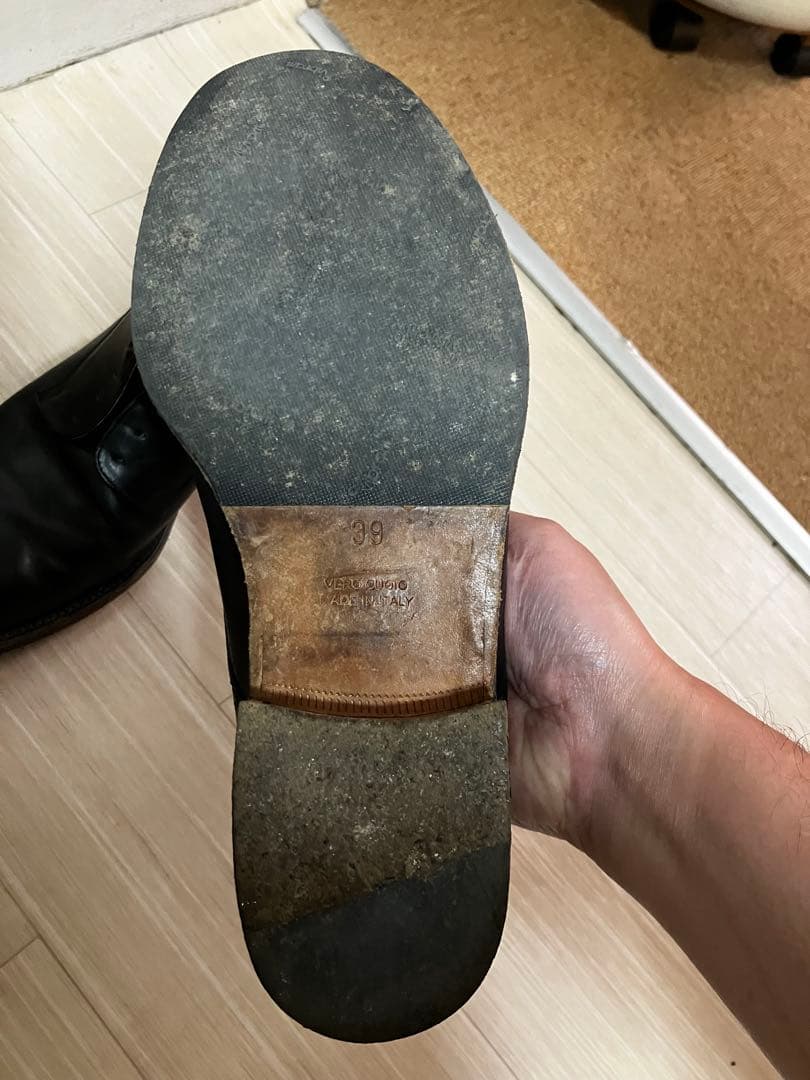 激レア　マルタンマルジェラ　ブラック ドレスシューズ 39 釘ソール