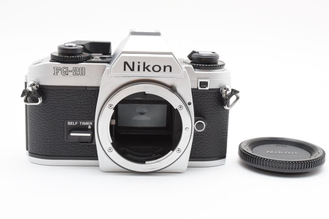 超美品　ニコン FG-20 シルバー フィルムカメラ モルト新品交換済 M117