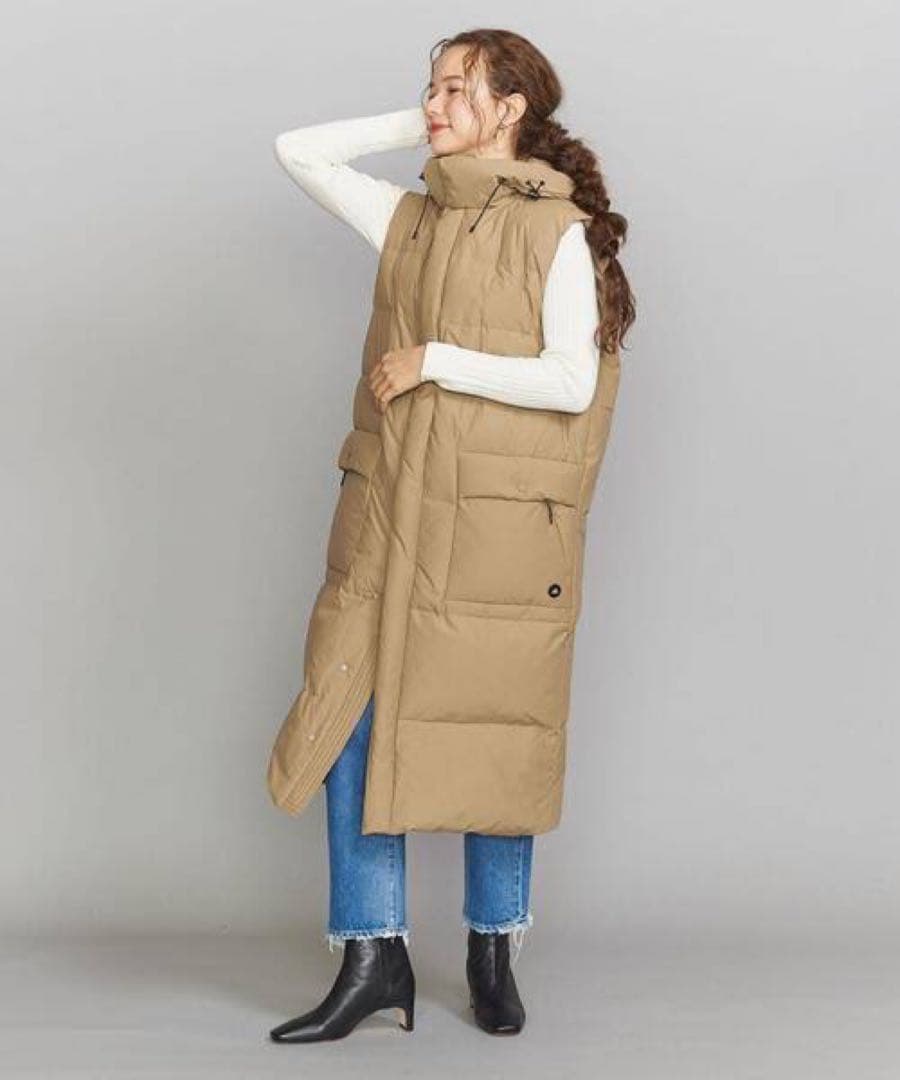 yeti BL DWN LNG VST ノースリーブダウンコート　ロング　ベスト