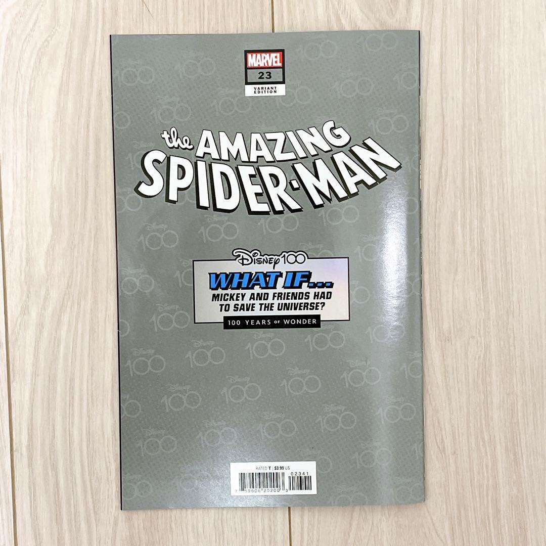レア）アメイジングスパイダーマン #23 アメコミ ディズニー100周年カバー