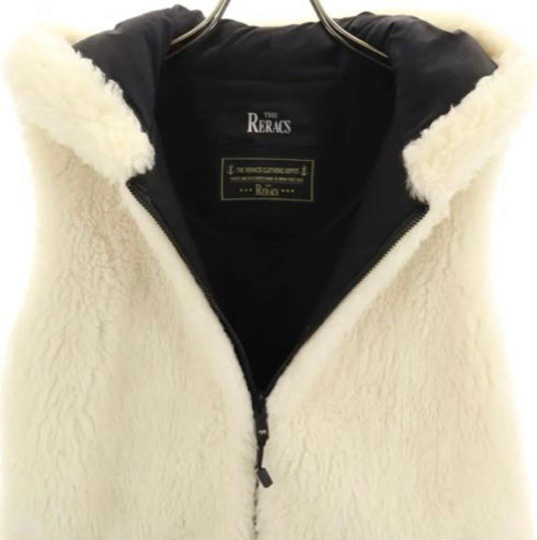 ザリラクス ボア ベスト 38 ホワイト THE RERACS レディース